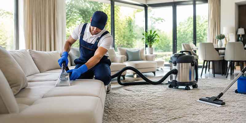 موکت‌شویی و خشک‌شویی مبلمان در محل